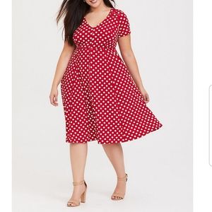 TORRID Polka dot midi dress 5X